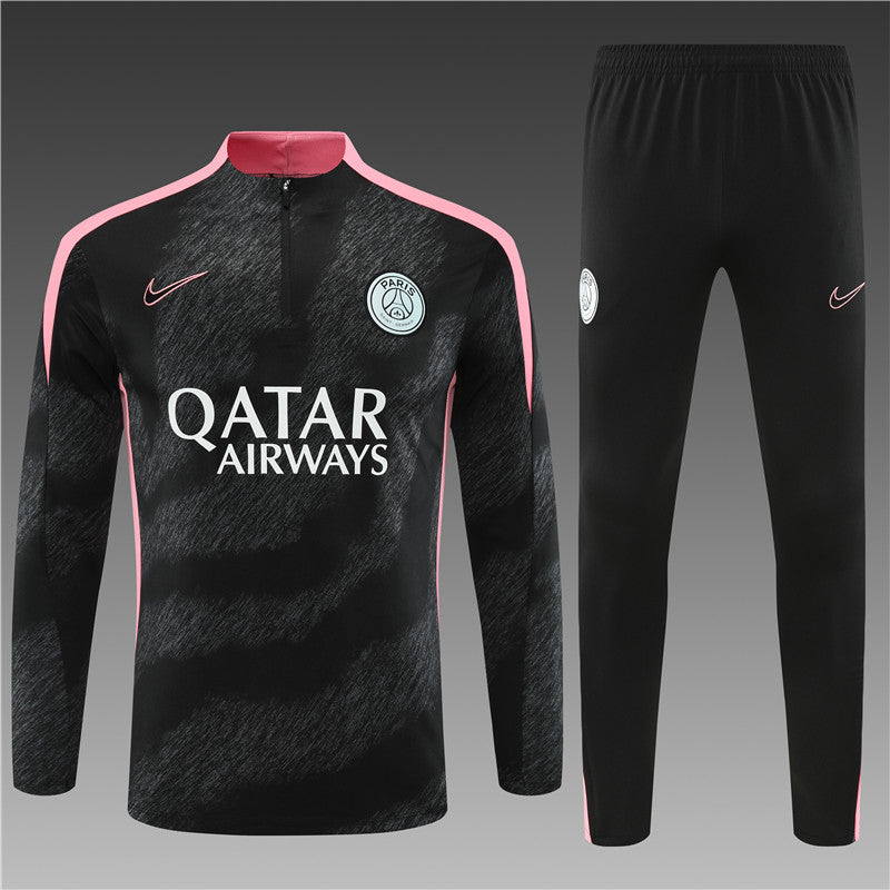 Paris Saint Germain 2024/25 Training Tracksuit ( Black + Pink)