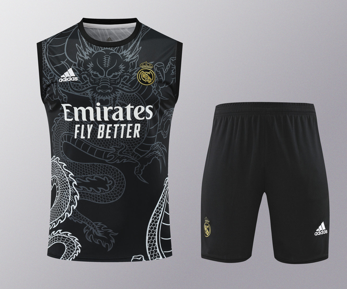 Real Madrid 2024/25 Training Vest Tracksuit (black dragon)