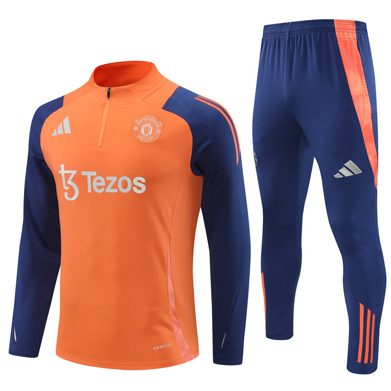 Manchester United 2024/25 Training Tracksuit (Orange)