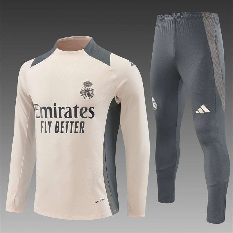 Real Madrid 2024/25 Training Tracksuit (Cream)