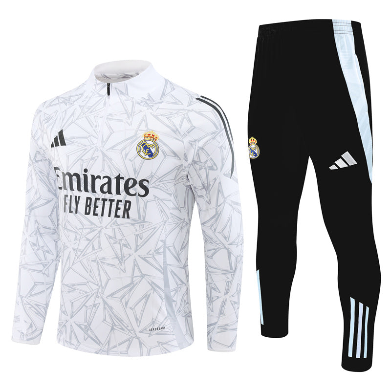 Real Madrid 2024/25 Training Tracksuit (White)