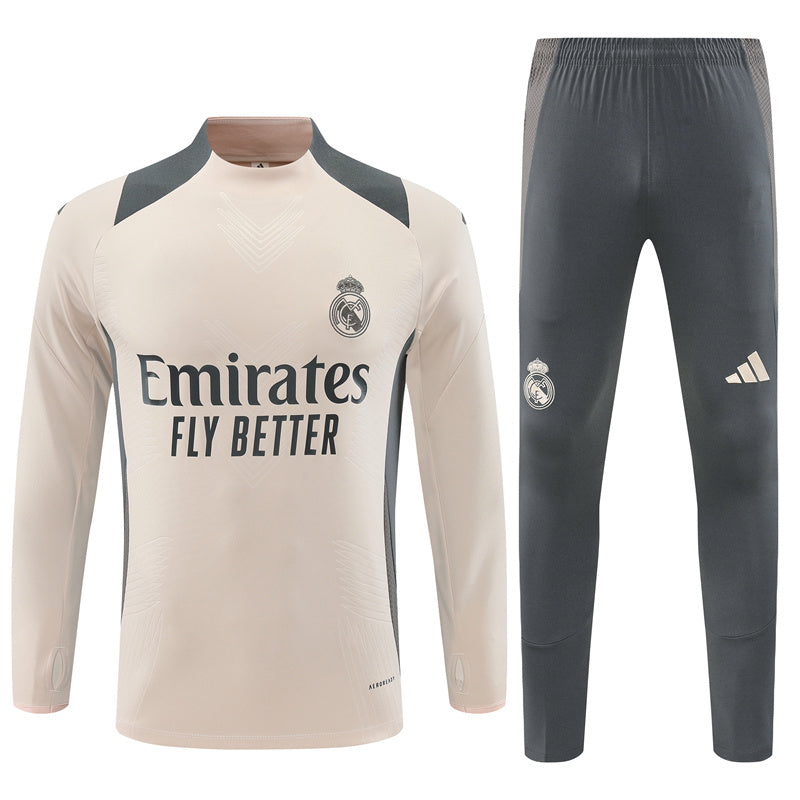 Real Madrid 2024/25 Training Tracksuit (Cream)