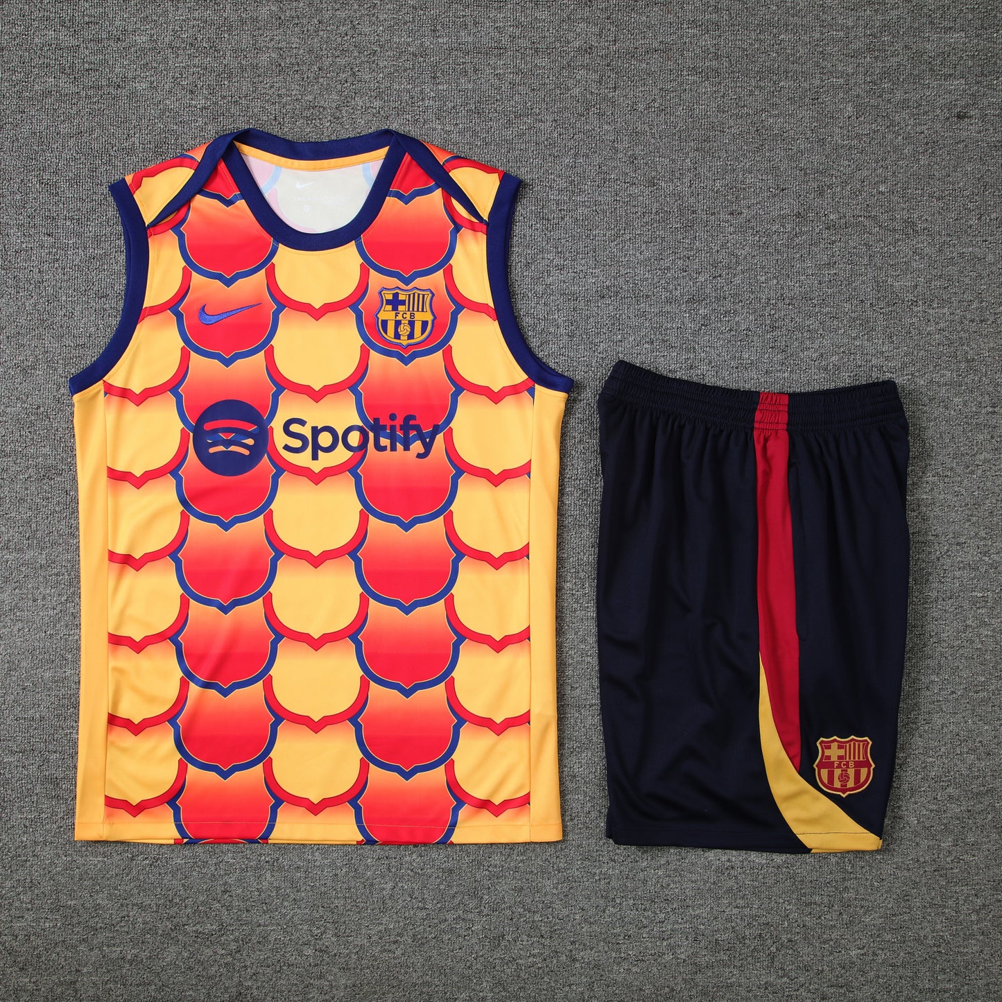FC. Barcelona 2024/25 Training Vest Tracksuit (orange 2)