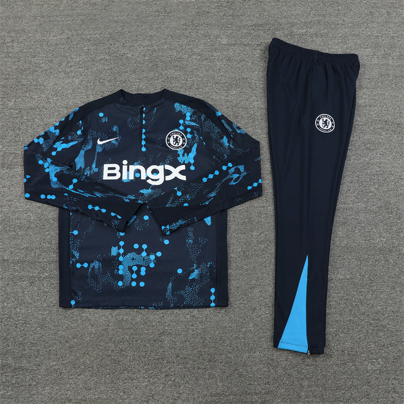 Chelsea 2024/25 Training Tracksuit (Black Glitch)
