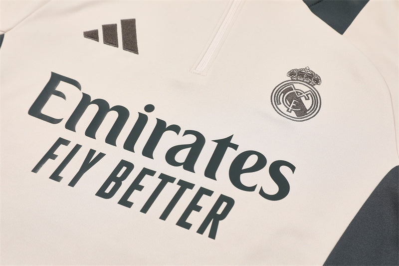 Real Madrid 2024/25 Training Tracksuit (Cream#2)