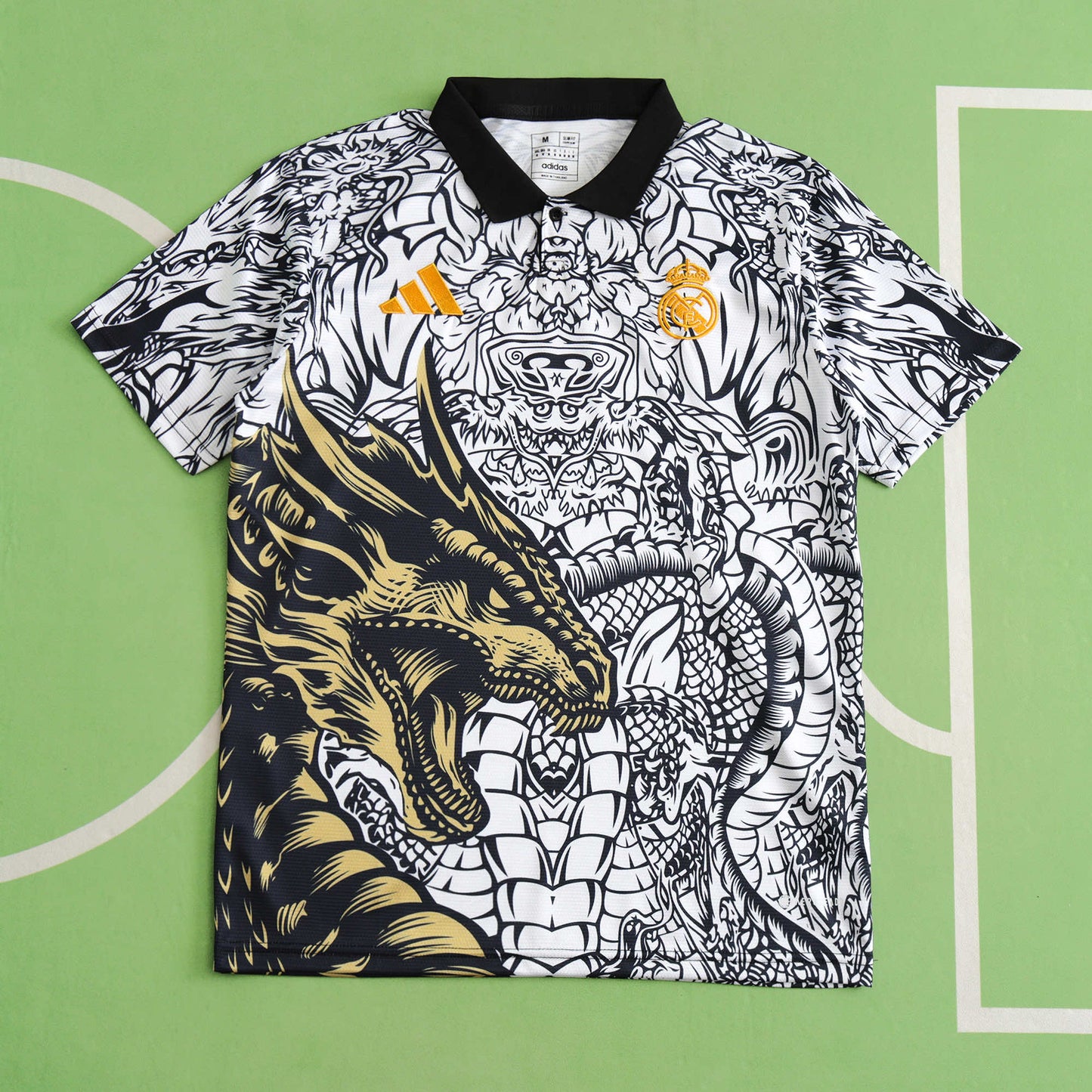 Real Madrid 2024/25 The Year of the Loong Jersey - Special Edition (Black & White)
