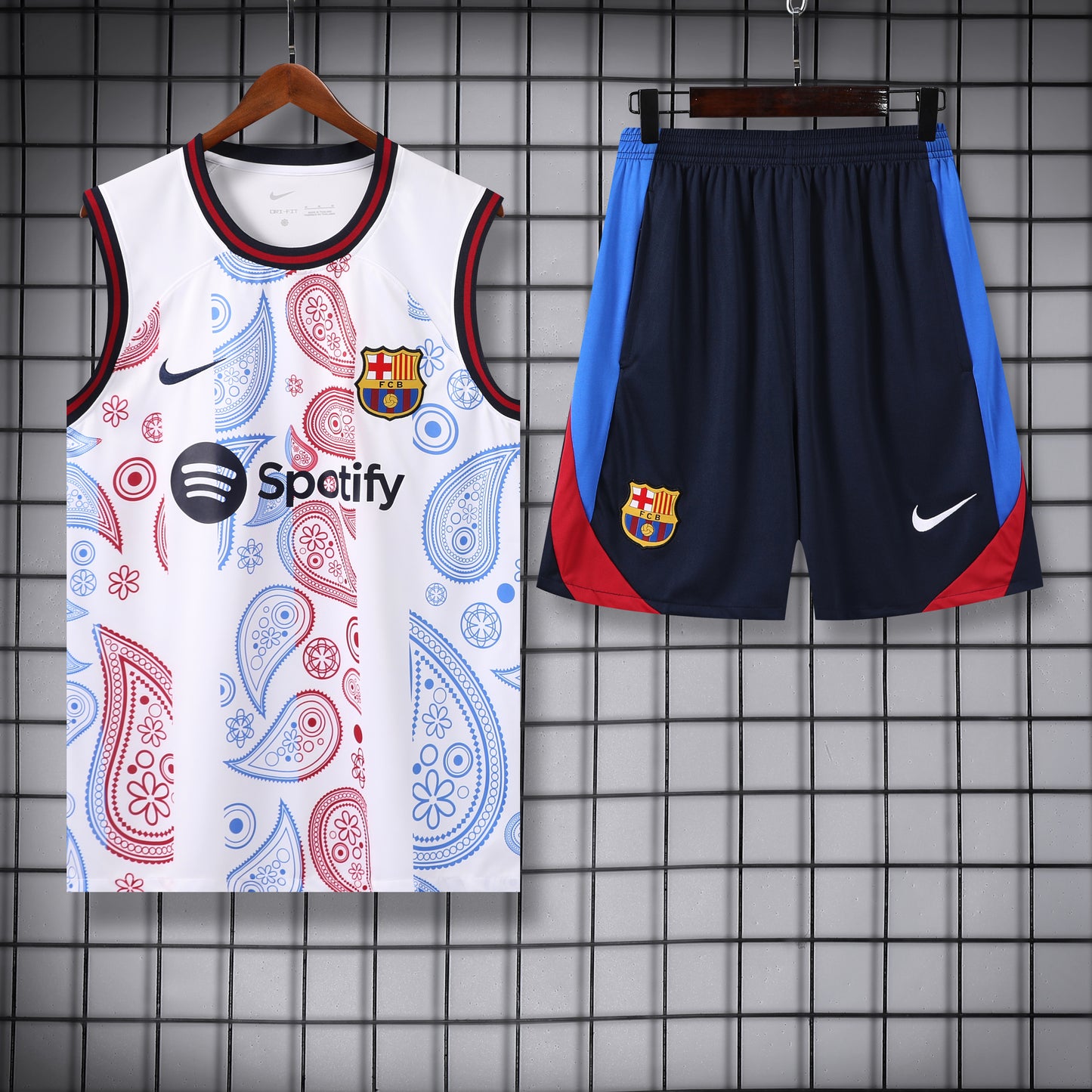 FC. Barcelona 2024/25 Training Vest Tracksuit (white 2)