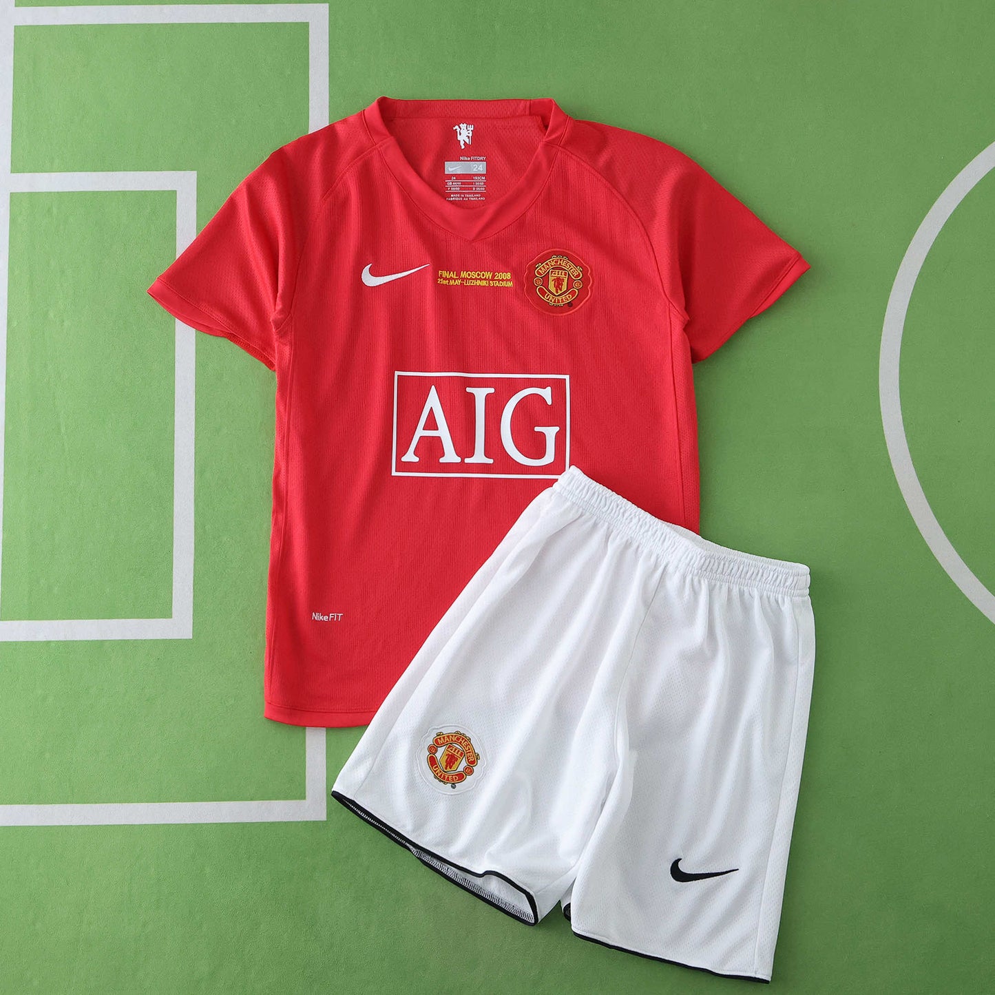 Manchester United 2007/08 Home Kit - Retro Edition (Kids)