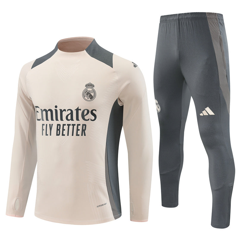 Real Madrid 2024/25 Training Tracksuit (Cream)