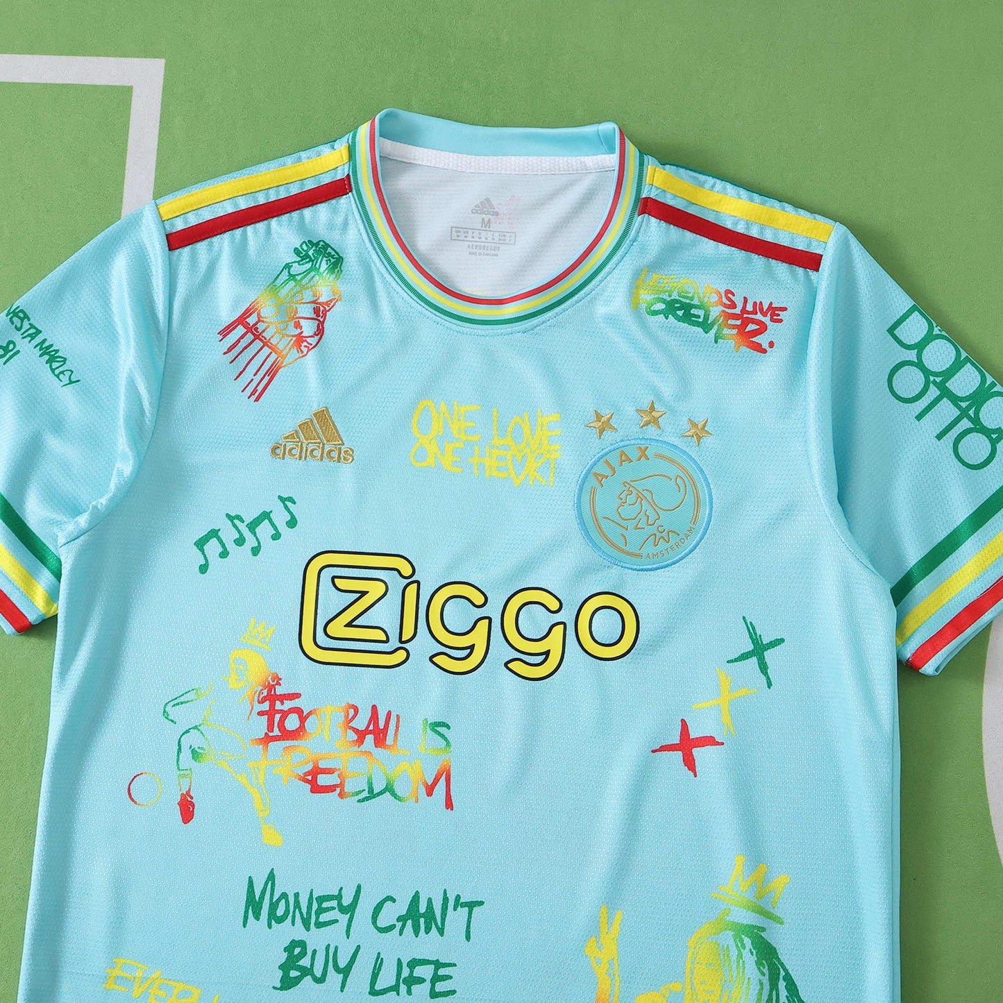 AFC Ajax 2025/26 Bob Marley Concept Jersey - Special Edition (Teal)