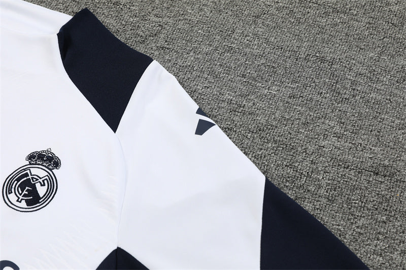 Real Madrid 2024/25 Training Tracksuit (White + Orange #7)