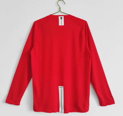 Manchester United 2007/08 Longsleeved Home Jersey - Retro Edition - The Jersey Vault