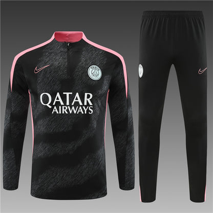 Paris Saint Germain 2024/25 Training Tracksuit ( Black + Pink)