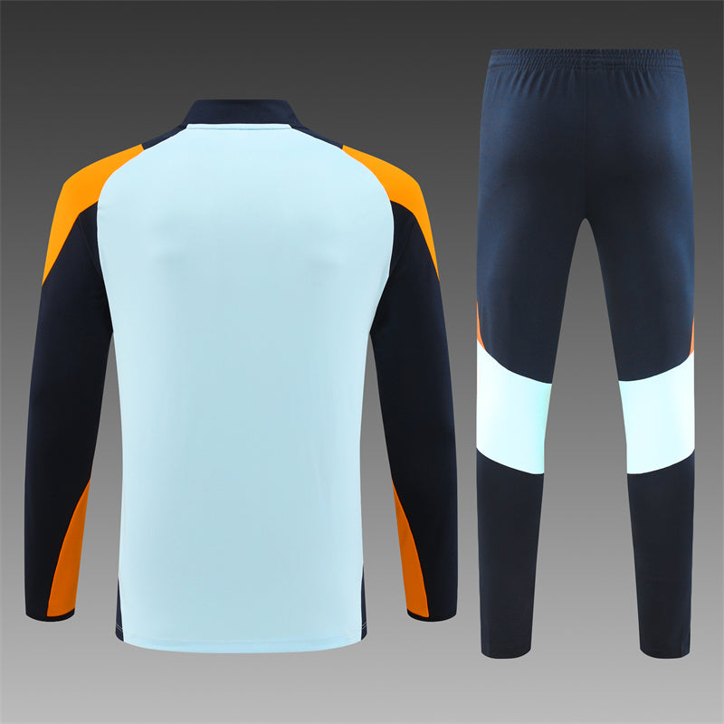 Real Madrid 2024/25 Training Tracksuit (White + Orange #5)