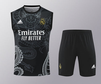 Real Madrid 2024/25 Training Vest Tracksuit (black dragon)