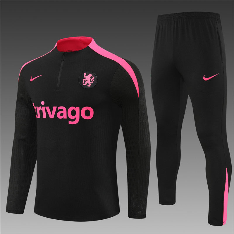 Chelsea 2024/25 Training Tracksuit (Black Pink)