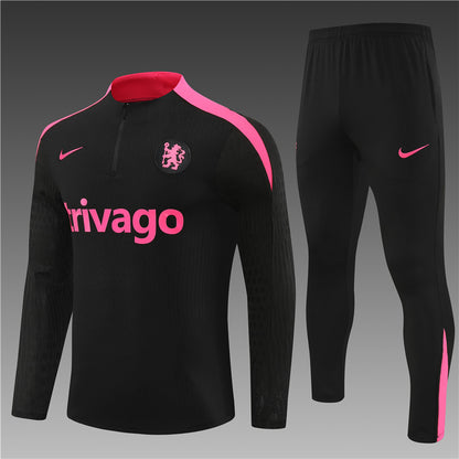 Chelsea 2024/25 Training Tracksuit (Black Pink)