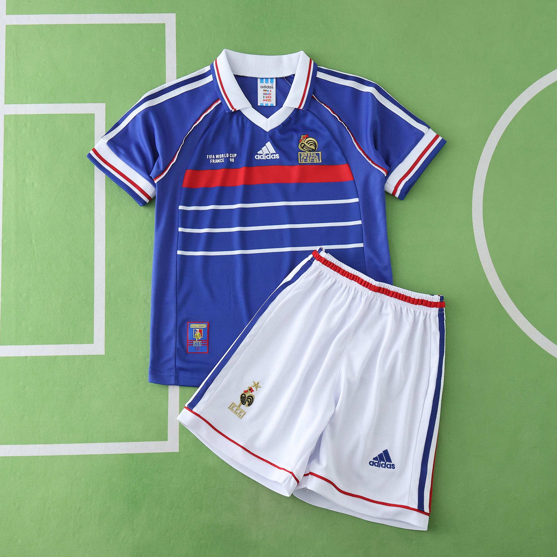 France 1998/99 Home Kit - Retro Edition (Kids) - The Jersey Vault