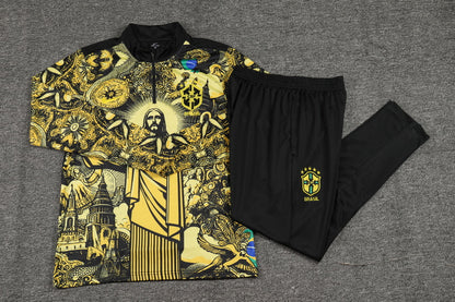Brazil 2024/25 Jesus Training Tracksuit (Yellow)
