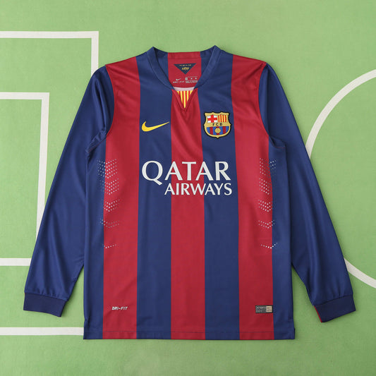 FC Barcelona 2014/15 Longsleeved Home Jersey - Retro Edition