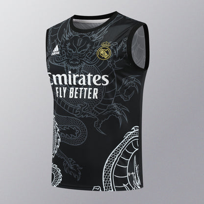 Real Madrid 2024/25 Training Vest Tracksuit (black dragon)