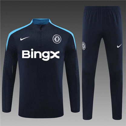 Chelsea 2024/25 Training Tracksuit (Black Blue)