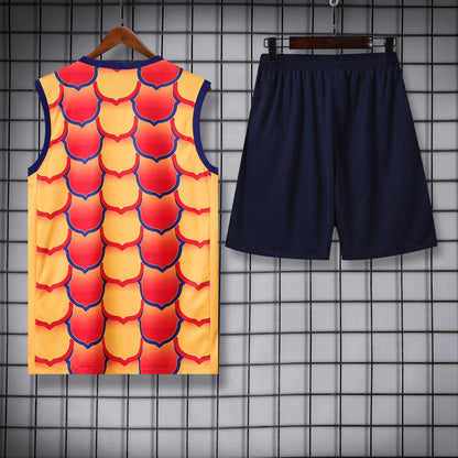 FC. Barcelona 2024/25 Training Vest Tracksuit (orange 2)