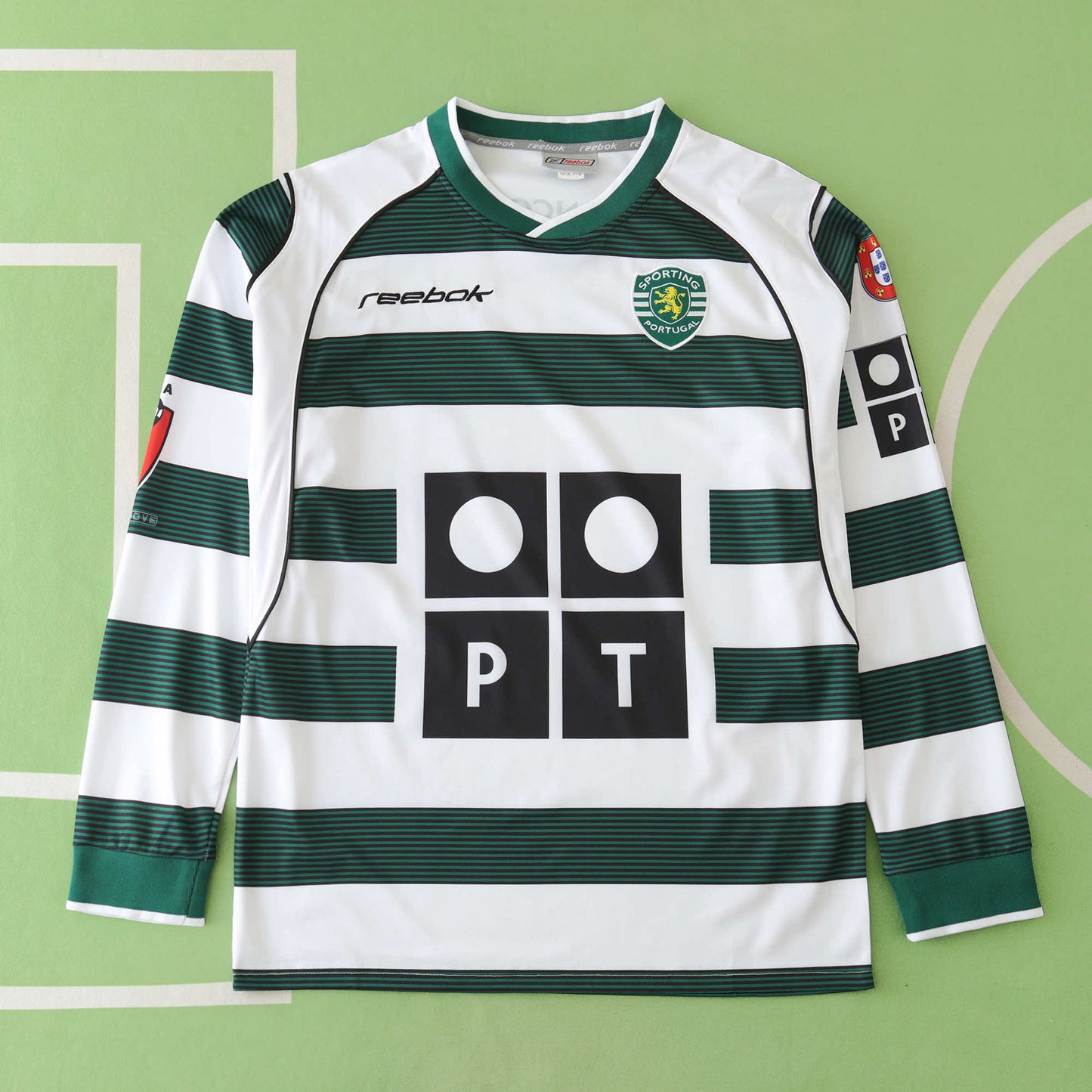 Sporting CP 2001/02 Longsleeved Home Jersey - Retro Edition