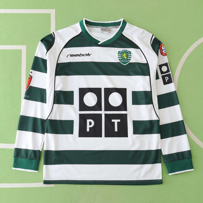 Sporting CP 2001/02 Longsleeved Home Jersey - Retro Edition