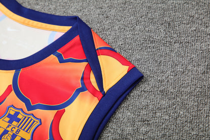 FC. Barcelona 2024/25 Training Vest Tracksuit (orange 2)