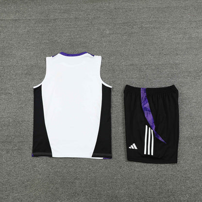 Real Madrid 2024/25 Training Vest Tracksuit (White)