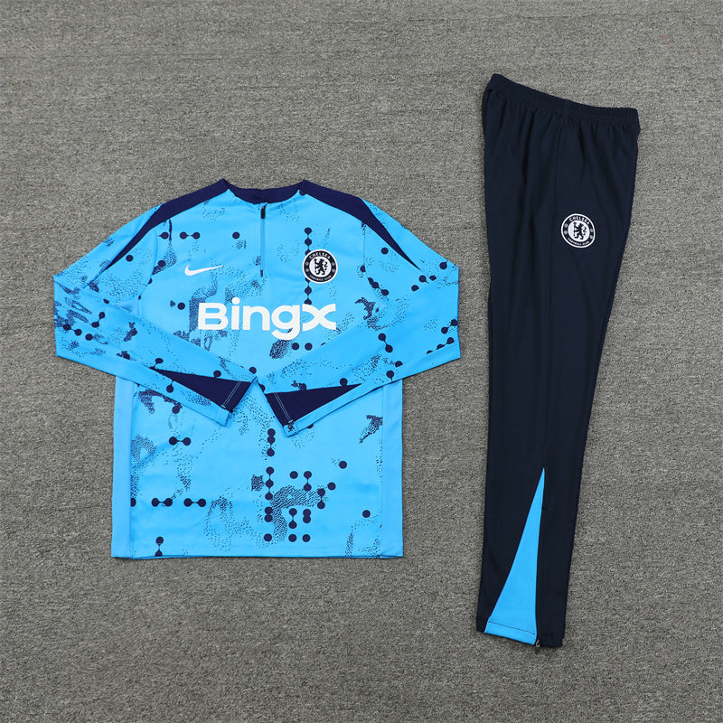 Chelsea 2024/25 Training Tracksuit (Blue Glitch)