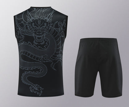 Real Madrid 2024/25 Training Vest Tracksuit (black dragon)