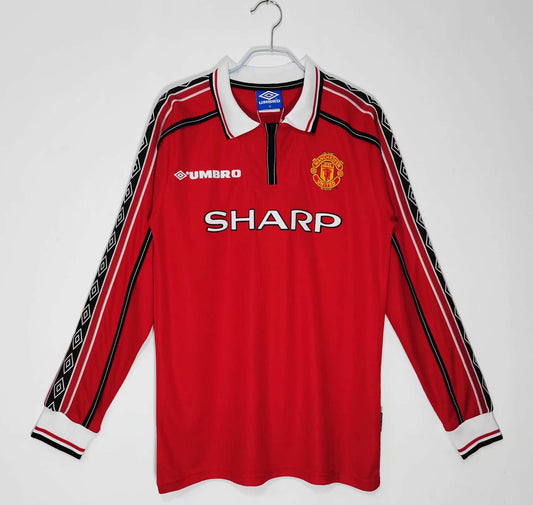 Manchester United 1998/99 Longsleeved Home Jersey - Retro Edition