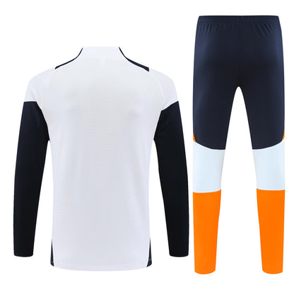Real Madrid 2024/25 Training Tracksuit (White + Orange #7)