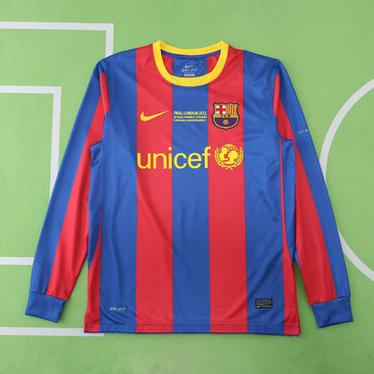 FC Barcelona 2010/11 Longsleeved Home Jersey - Retro Edition