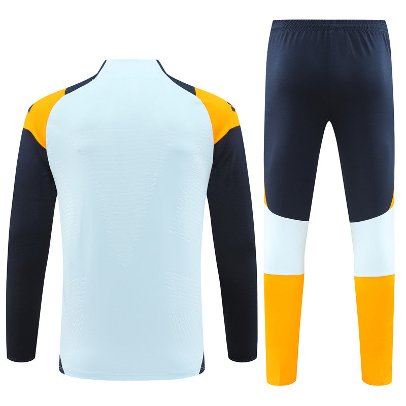 Real Madrid 2024/25 Training Tracksuit (White + Orange #6)