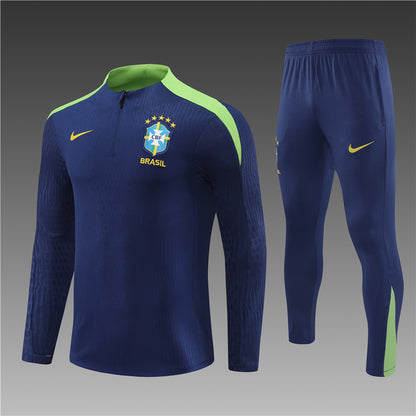 Brazil 2024/25 Training Tracksuit (Navy)