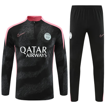 Paris Saint Germain 2024/25 Training Tracksuit ( Black + Pink)
