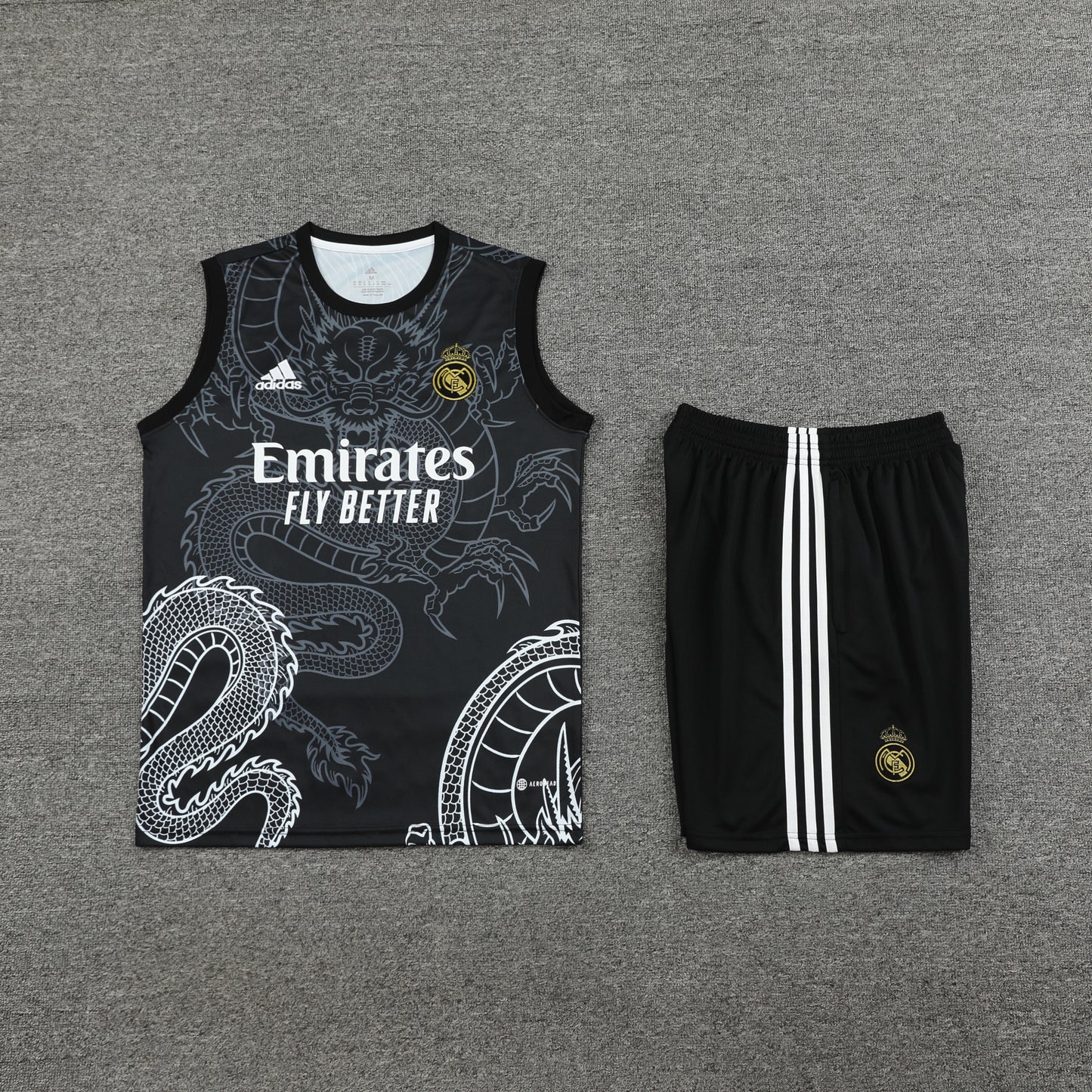 Real Madrid 2024/25 Training Vest Tracksuit (black dragon)