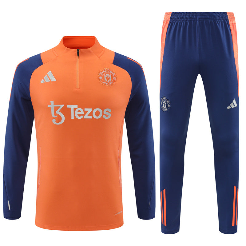 Manchester United 2024/25 Training Tracksuit (Orange)
