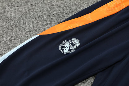 Real Madrid 2024/25 Training Tracksuit (White + Orange #2)