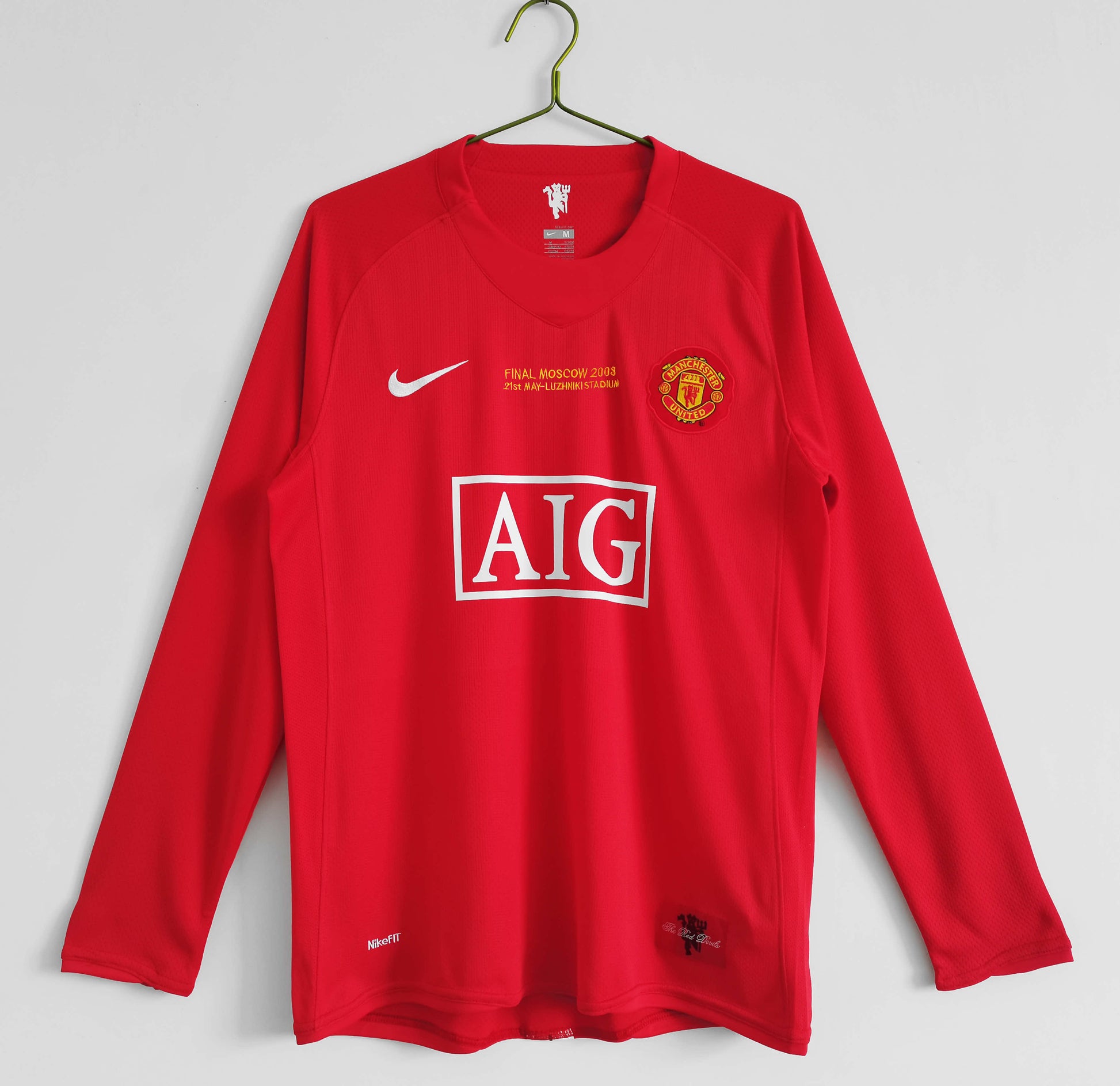 Manchester United 2007/08 Longsleeved Home Jersey - Retro Edition - The Jersey Vault