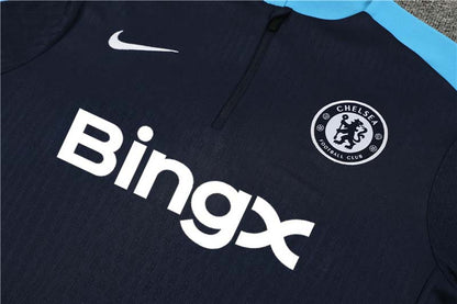 Chelsea 2024/25 Training Tracksuit (Black Blue)