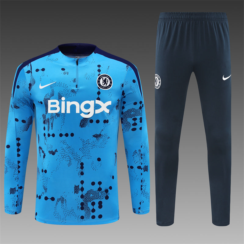 Chelsea 2024/25 Training Tracksuit (Blue Glitch)