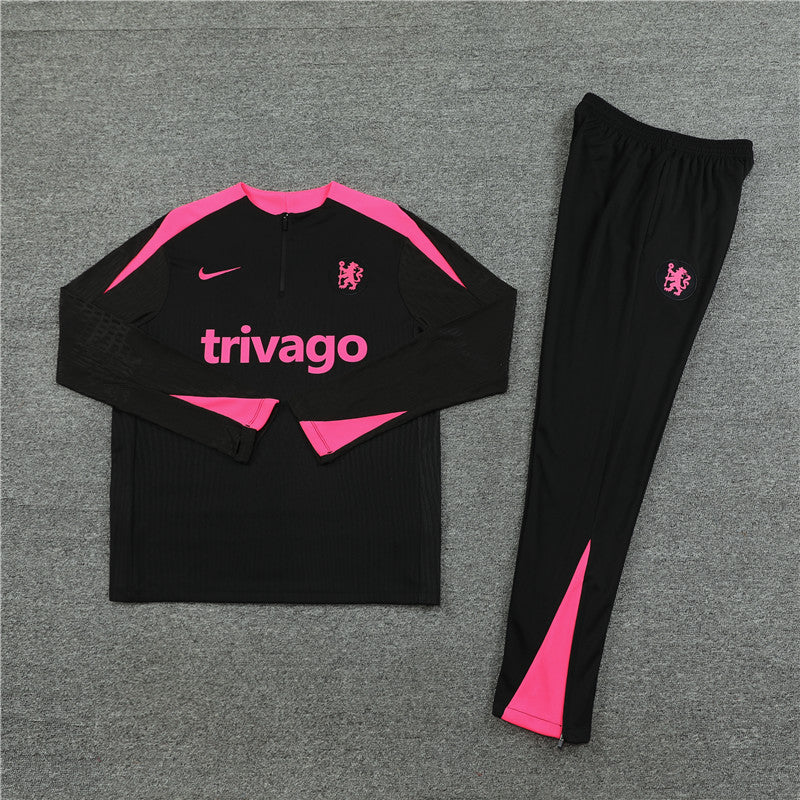 Chelsea 2024/25 Training Tracksuit (Black Pink)