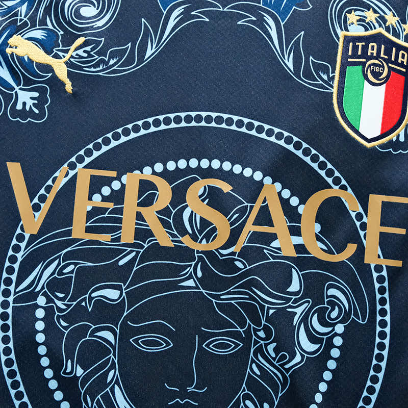 Italy 2023/24 Blue Versace Jersey - Special Edition - The Jersey Vault