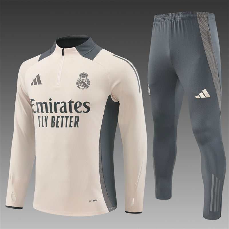 Real Madrid 2024/25 Training Tracksuit (Cream#2)