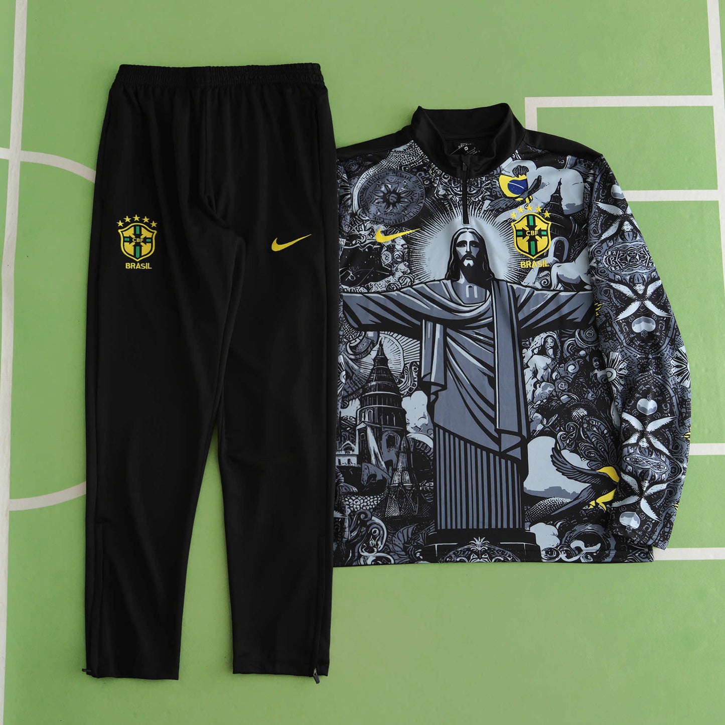 Brazil 2024/25 Jesus Training Tracksuit (Black)