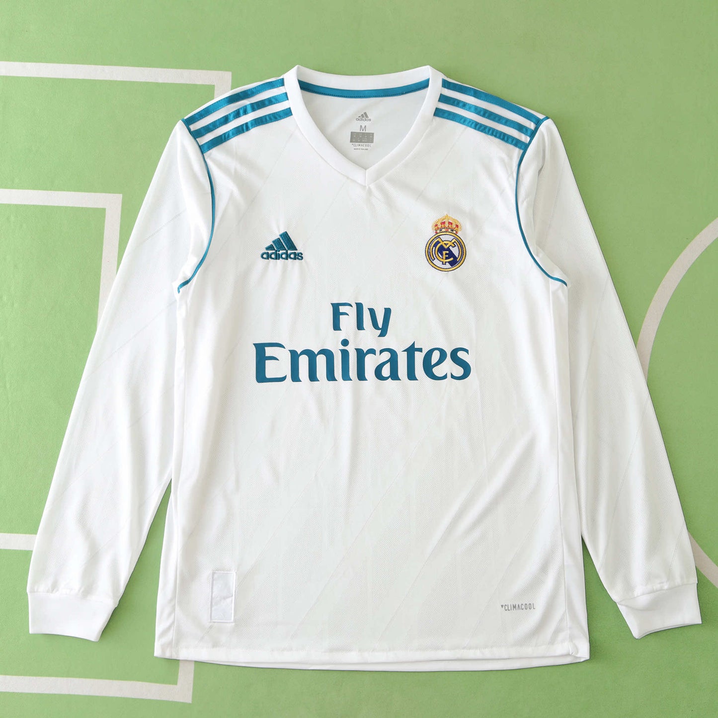 Real Madrid 2017/18 Longsleeved Home Jersey - Retro Edition - The Jersey Vault